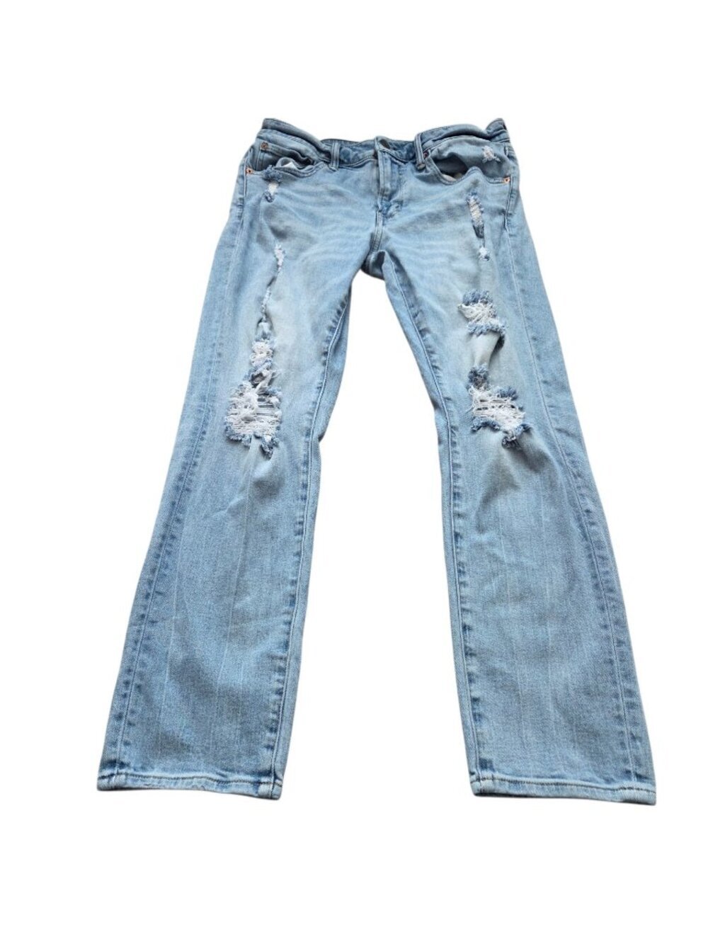 American Eagle Jeans Mens 34x30 Skinny Distressed Light Wash